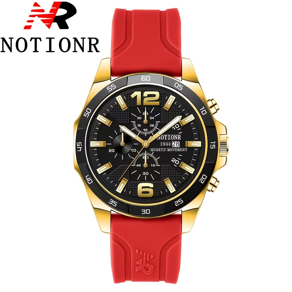 1pc Men'S Fashion Casual Quartz Watch, Silicone Strap, Date Display - Stylish Casual Wristwatch for Casual Attire, Casual Wristwatch | Sporty Watch Design | Quartz Movement, Thanksgiving, Christmas The Perfect Gift Reloj Para Hombre. - Image 6