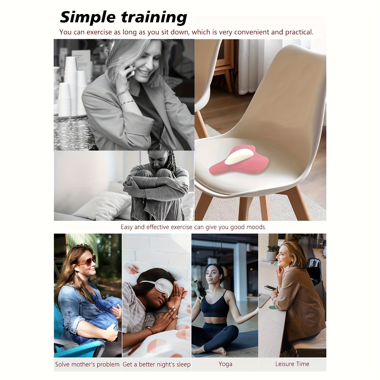 Pelvic floor muscle trainer, electric massager, cushion type Kegel trainer, used for pelvic floor exercise and muscle relaxation, male and female rehabilitation home fitness equipment - Image 5