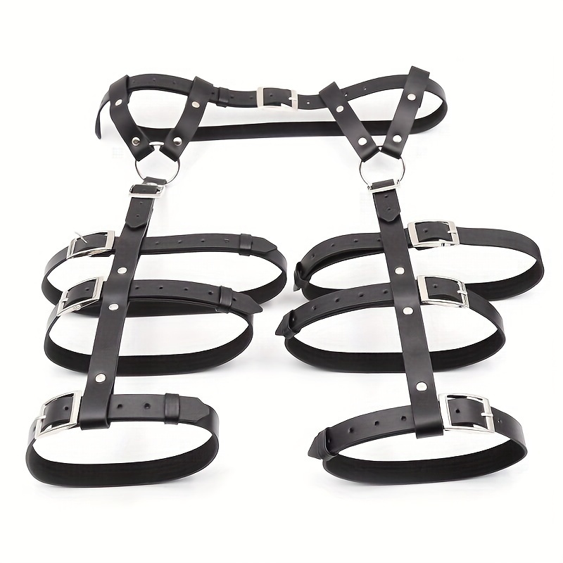 Sensual PU Leather Elegant Harness Pants for Gifts and Celebrations - No Power Required - Image 6