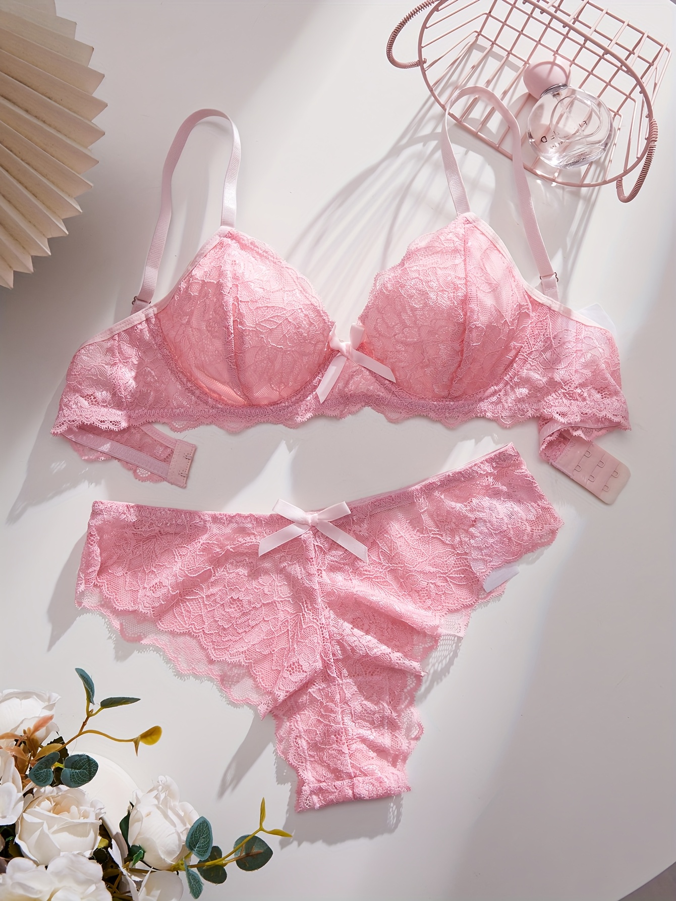 Women's Sexy Lingerie with Contrast Lace and Underwire Bra Set, Lingerie Set For Women, Lingerie Set With Garter And Stockings, Bridal Bodysuit Lingerie, Bra Panty Garter Sets, Half Cup Bra, Underwear And Bra Set, Lingerie For Women Seductive, Garter Lingerie Set, Bra And Panty, Lingerie Erotic, Intimate Wear, Bridal Underwear, Lace Detailing, Feminine Style, Soft Lace, Comfortable Fit, Romantic Wear, Intimate Apparel - Image 3