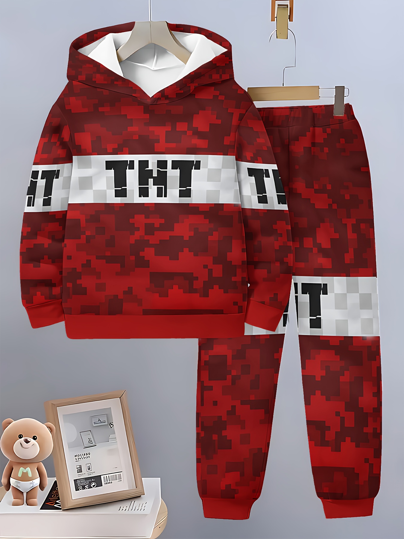 Hooded Sweatshirt Set for Boys, Cute Casual Wear for Spring And Autumn, Ideal As a Birthday Gift, Perfect for Everyday Outfits And Outdoor Activities, for Outdoor