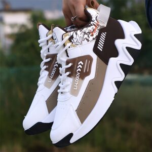 Men'S Stylish Cushioned Running Shoes, Comfortable And Slip-Resistant Lace-Up Soft Sneakers, Suitable for Outdoor Activities for Men, Wearable in All Seasons.