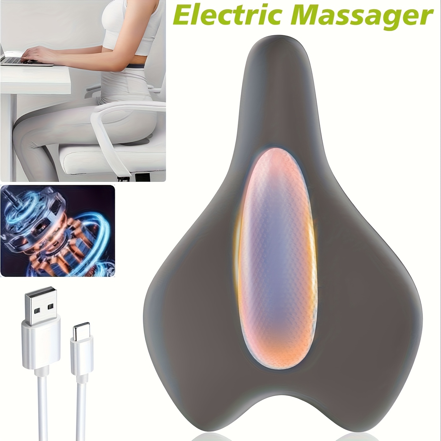 Pelvic floor muscle trainer, electric massager, cushion type Kegel trainer, used for pelvic floor exercise and muscle relaxation, male and female rehabilitation home fitness equipment