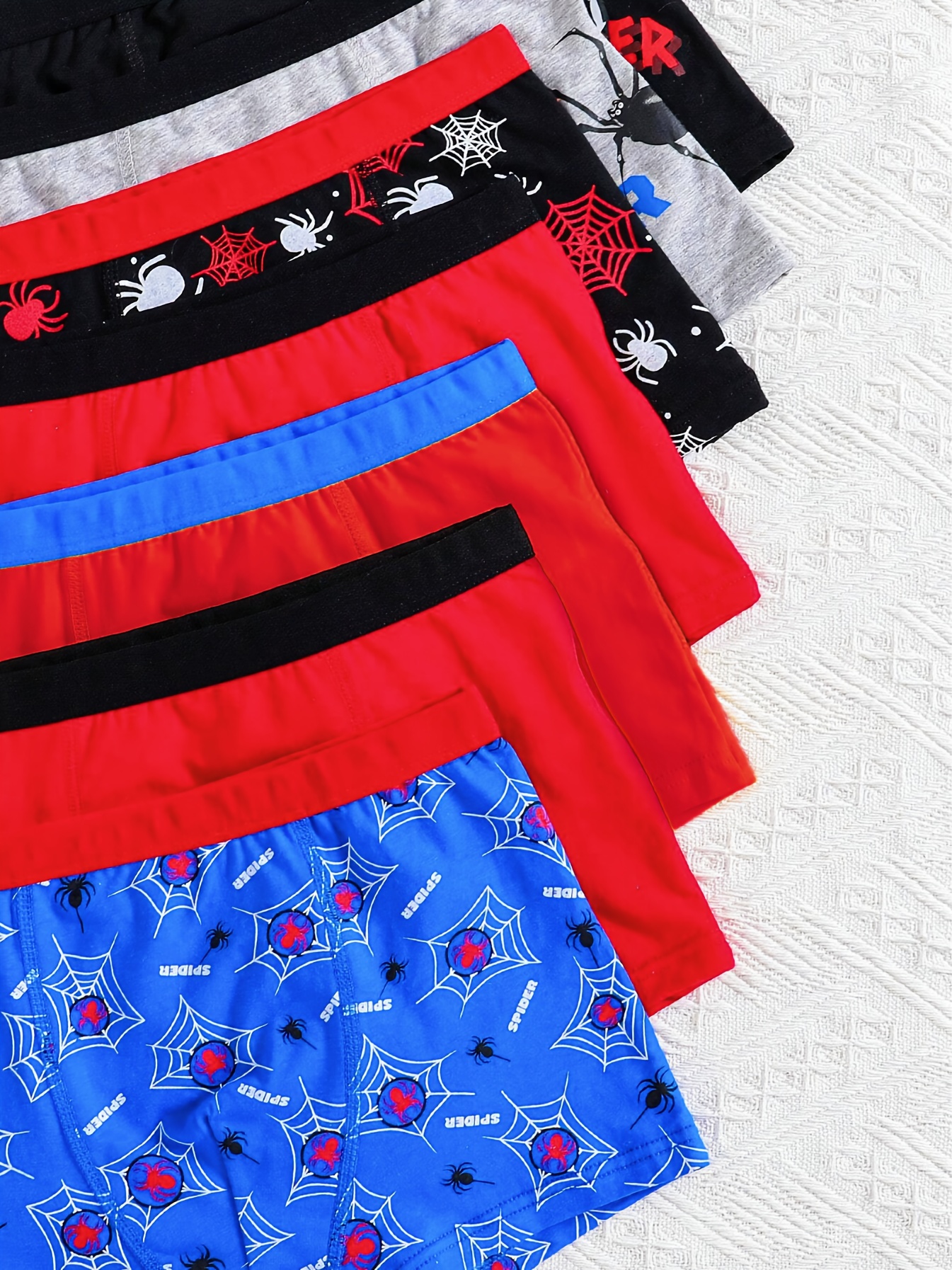 7pcs Boys' Comfortable Boxer Briefs with Cartoon Print, Elastic Waistband, Breathable & Soft Underwear for All Seasons - Perfect for Boys, Boy Underwear, Playful Design, Comfortable Underwear - Image 4