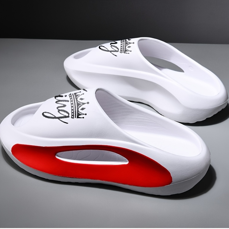 VMI Men's EVA Slides - Open-Toe, Non-Slip Sports Sandals with Arch Support, Ideal for Indoor/Outdoor & Shower Use - Black & White PatternSuitable for Men & Women - Image 4