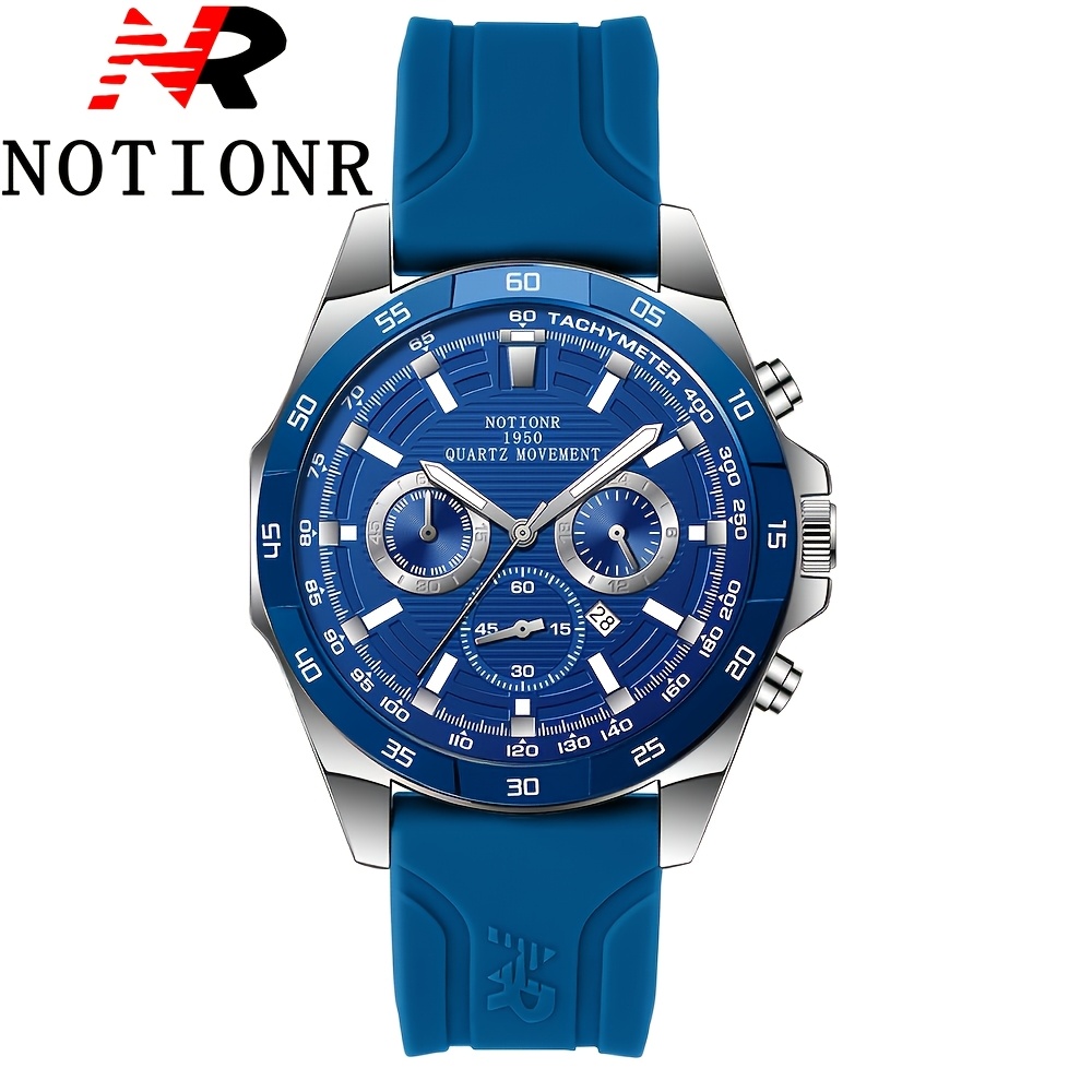 1pc Men'S Fashion Casual Quartz Watch, Silicone Strap, Date Display - Stylish Casual Wristwatch for Casual Attire, Casual Wristwatch | Sporty Watch Design | Quartz Movement, Thanksgiving, Christmas The Perfect Gift Reloj Para Hombre. - Image 10