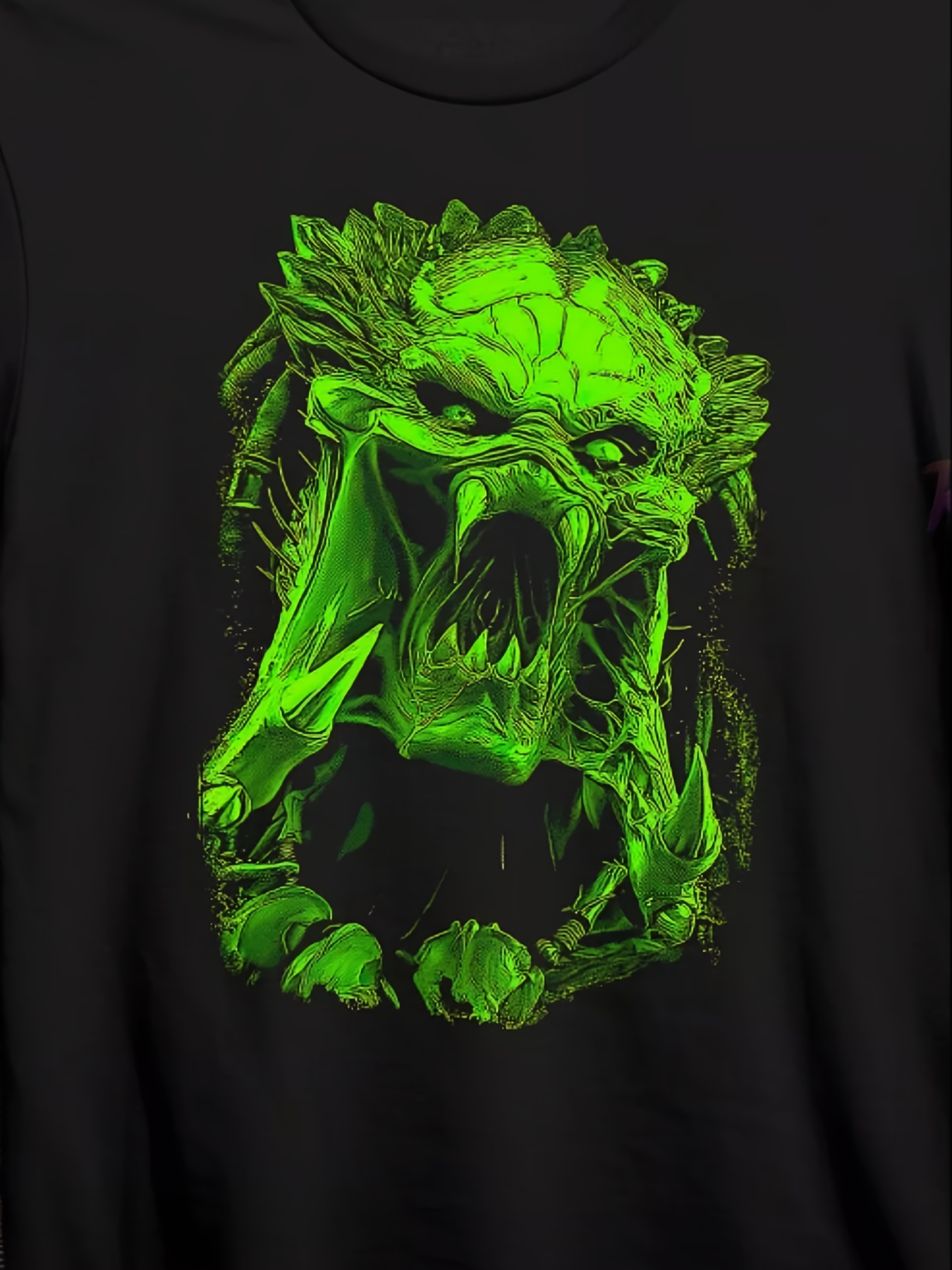 Men's Predator Alien Creature Graphic T-Shirt - Heavyweight 200g Stretch Fabric…