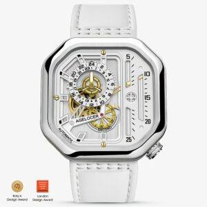 Agelocer Original Racing Series Watch for Women - Luxury Skeleton Large Dial Automatic Mechanical Watch, Perfect Birthday Gift