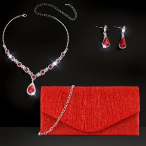 3pcs Evening Bag Set for Women, Fashionable Elegant Handbag, Evening Chain Shoulder Backpack Set 3pcs