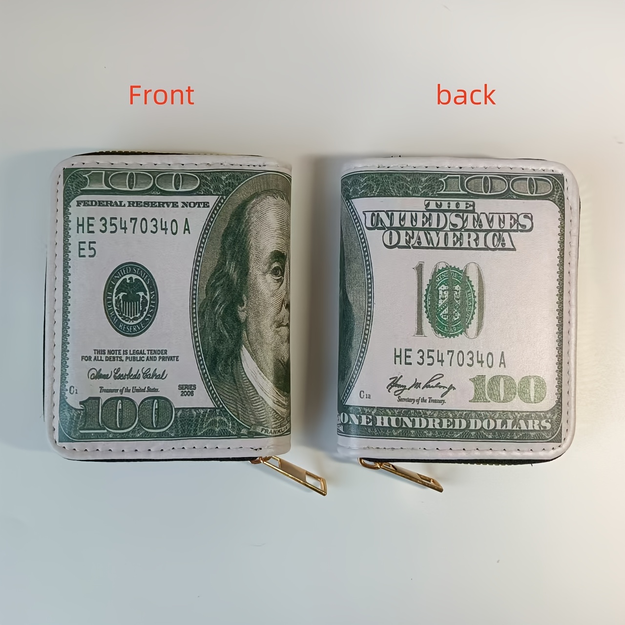 Novelty Patterned Coin Purse, USD and EUR Patterned Men's and Women's Card Bags, Holiday Gifts for Family and Friends, and Cute Credit Card Bags, Portable Wallets - Image 3