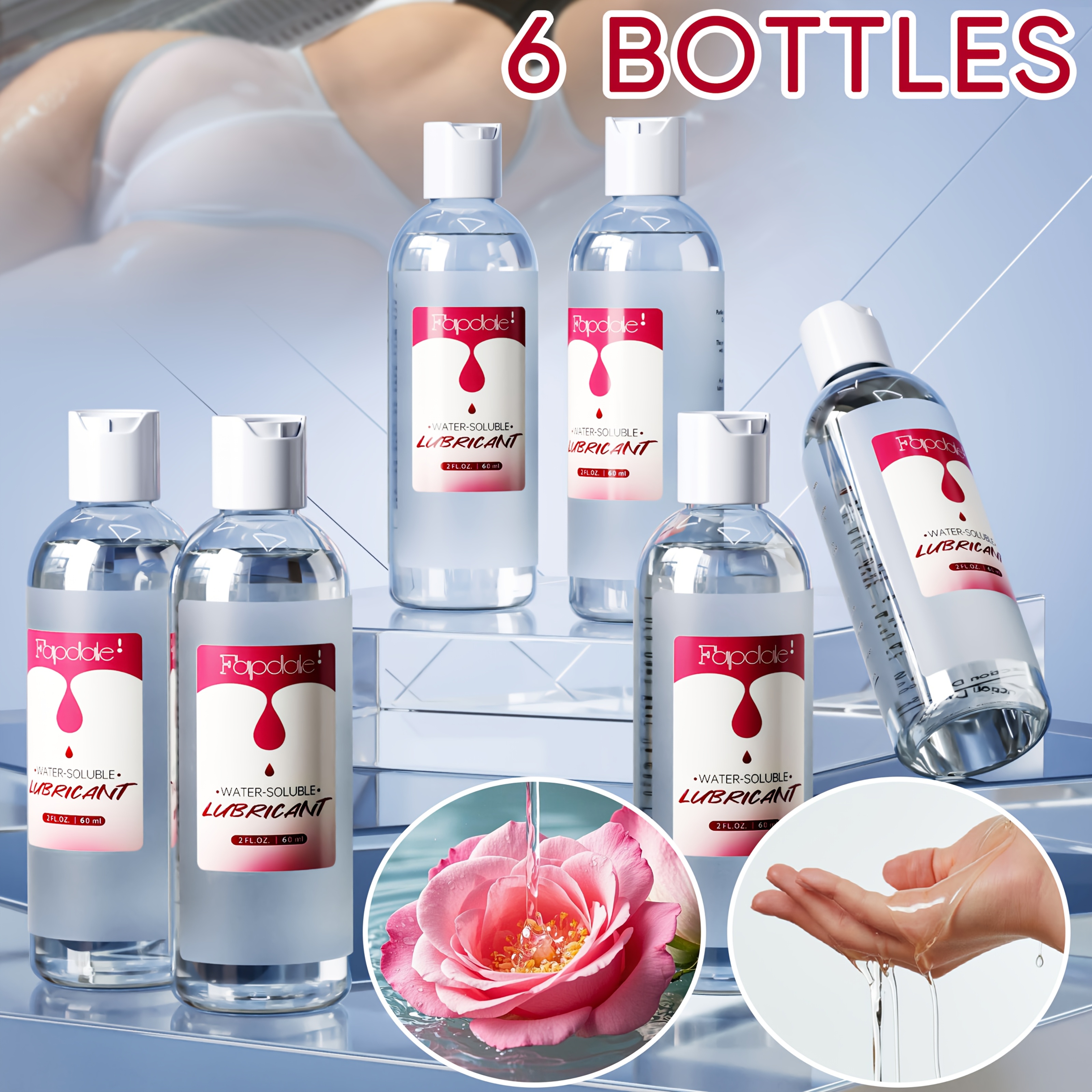 1-6 Bottles/2-20oz Water Based Lubricant Luxury Personal Gel Sex Lube Silky Smooth Long Lasting Natural Feel For Couples Men Women Gay For Intimate Moments Sex Love Toy Non-Staining Recipe Upgraded Portable Lubrication Gel 60ML/120ML/200ML - Image 12