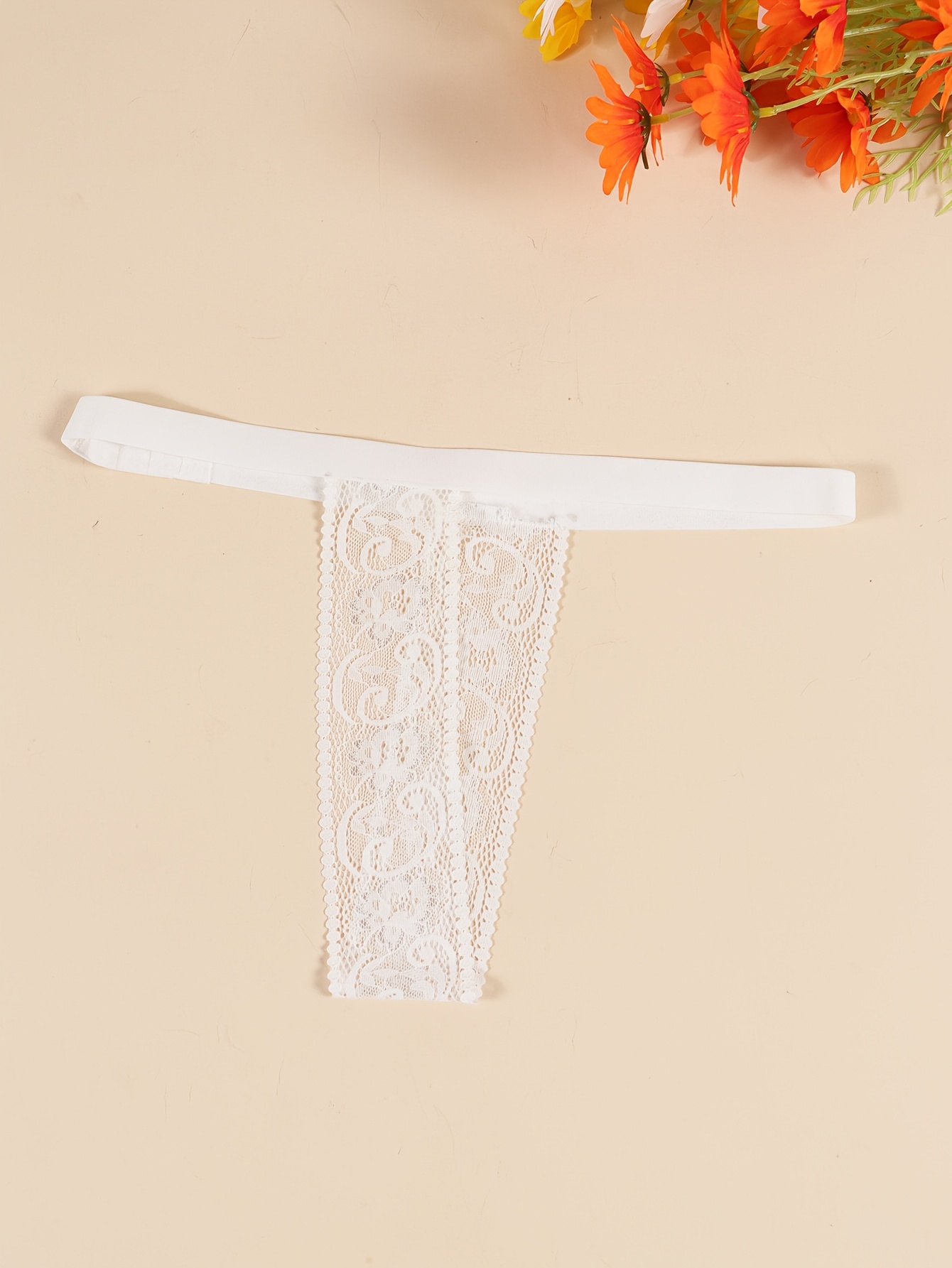 Ladies' Sexy Elastic Thong with Lace And Nylon Straps, Low-Rise Intimate Underwear. - Image 7