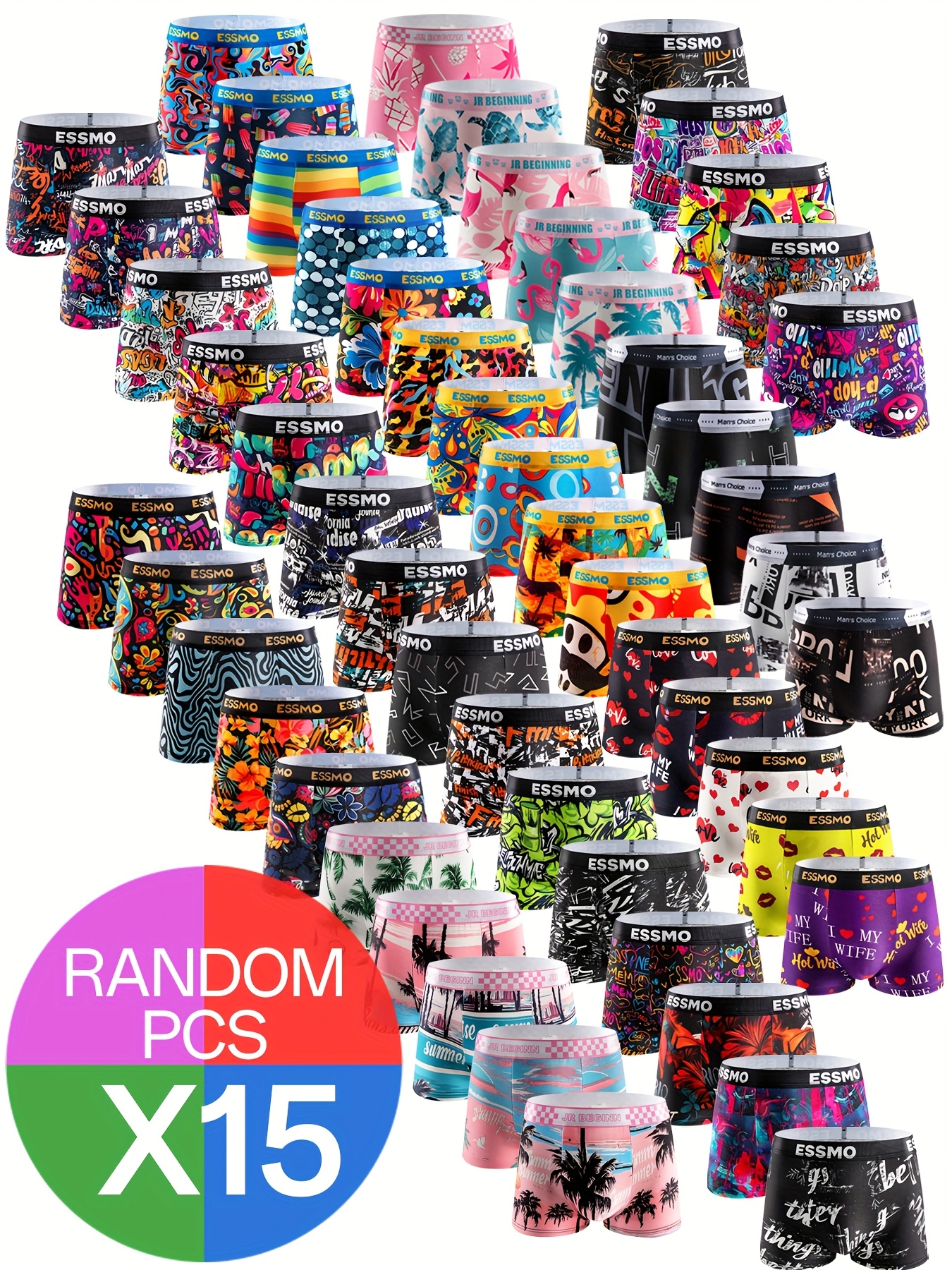 15pcs of Assorted Men'S Boxer Shorts