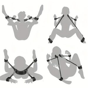 Bondage Gear Set with Magic Legs Pillow, Adjustable Adult Restraint Device, Sexy Position Toy, Couples' Pillow Accessory, Gift for Spicy Enthusiasts