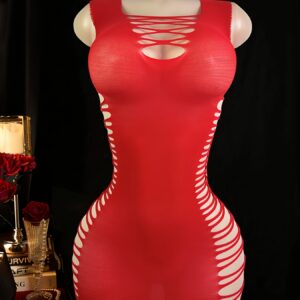 Dress 1pc (Excluding Inner Wear) Sexy Lingerie Garter Open Crotch Free Stripping Passion Temptation Transparent Flirting Mesh Dress