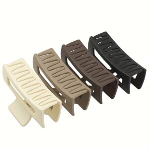 Four Rectangular Hair Clips for Women And, Designed to Prevent Slipping, Suitable for Both Thin And Thick Hair, Featuring a Square Jaw for Strong Hair Accessory Fixation.