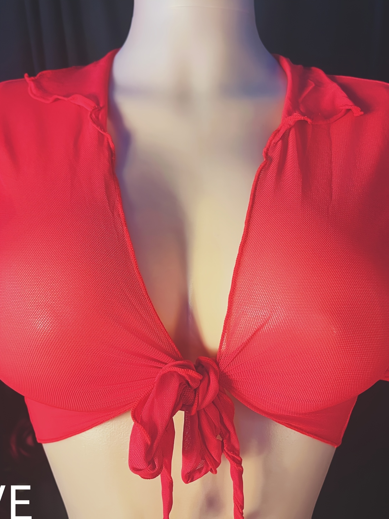 Holiday Gift Erotic Lingerie Set, Maid Style V-Neck Tie-Up Top + Plaid Skirt, Exclusive for Valentine's Day and Christmas - Image 6