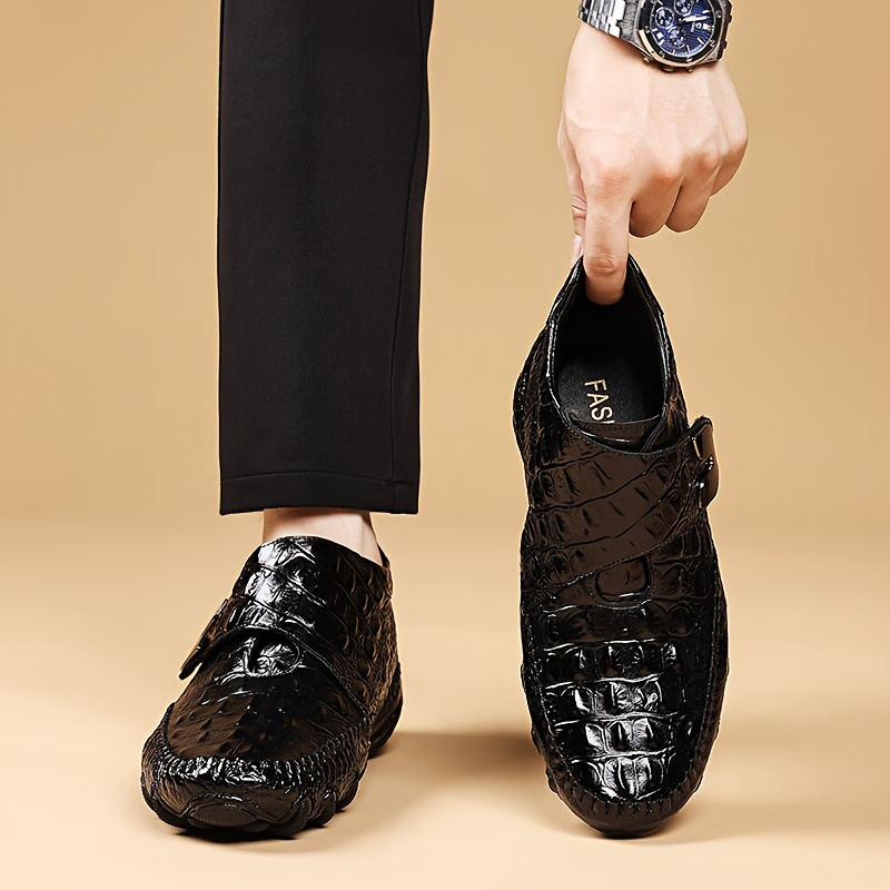 Top-grain 2025 Autumn/winter New Fashion Business Casual High-top Shoes, Featuring a Top-grain Upper and Slip-resistant, Wear-resistant Rubber Sole. The Buckle Design Allows for Easy On-and-off Wear, Suitable for Daily Casual Use, Business Banquets - Image 10