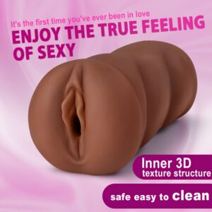 1pc Pocket Pussy Male Masturbator Skin Friendly TPE - Realistic Adult Sex Toys for Men Penis Stimulation Male Masturbator Cup with 3D Textured Tight Vaginal Touches Male Masturbators for Men Sex Toys,Jet Cups