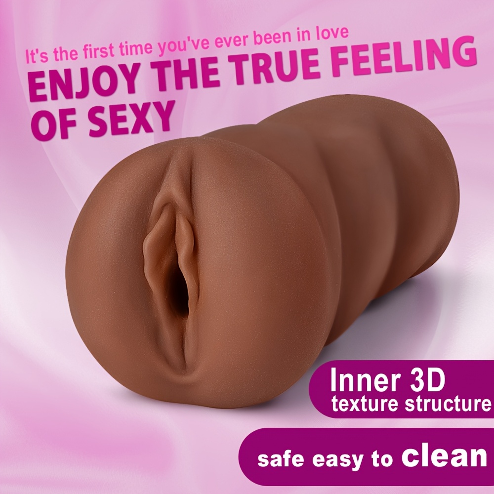 1pc Pocket Pussy Male Masturbator Skin Friendly TPE - Realistic Adult Sex Toys for Men Penis Stimulation Male Masturbator Cup with 3D Textured Tight Vaginal Touches Male Masturbators for Men Sex Toys,Jet Cups