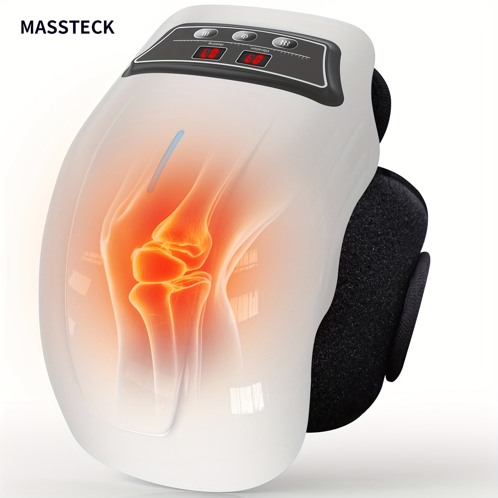 Knee Massager Features Heat, with 9 Different Heating Settings And 9 Vibration Speeds. It Comes with Adjustable Straps And a Cordless Design, Making It a Heating Pad Suitable for Joints, Muscles, And Knees. This Massager Is Perfect for