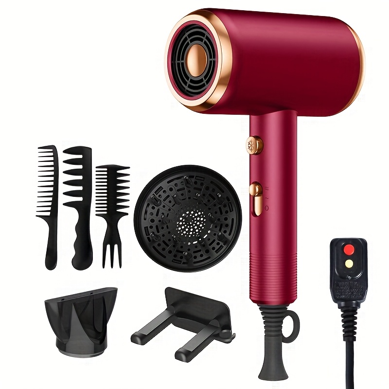 Professional Ionic Hair Dryer with Diffuser Attachment - Ionic Technology for faster drying, 2 Speeds & 3 /Cool Settings, Ionic generator ionizes the air for faster evaporation, Brushed Motor for Straight/Curly/Wavy Hair - Suitable for Home, Travel - Image 10