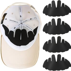 12pcs Sweat-Absorbent Baseball Cap Liners, Washable Flexible Felt Hat Shaper for Sports Hats and Outdoor Hardtops with Wide Brim - White/Black (6pcs White + 6pcs Black) = 12pcs