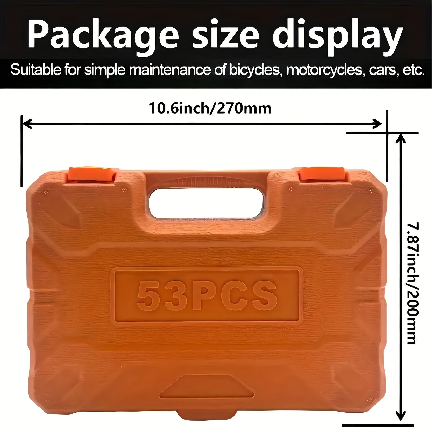 53/82/121/151PCS Heavy Duty Socket Set, (5/16 Inches to 3/4 Inches) And Metric (8 to 22mm) 1/2*1/4 Size, 6-point Design, Including Ratchet Handles, Extension Rods And Joints. Suitable for Automotive, Marine, Motorcycle Maintenance Kits - Image 4