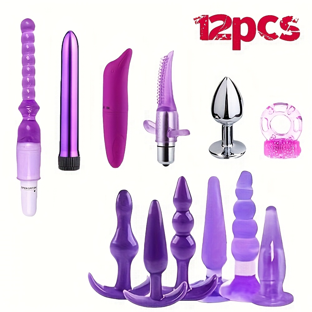 BDSM Anal Plug Vibrator Penis Rings Kit, Anal Plug Anal Beads Dildo Clit Vibrator Nipple Massager Adult Erotic BDSM Supplies Set Anal Plug Kit Sex Toys for Men And Women - Image 5