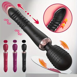 1pc Dual Motor Thrust Vibrator Powerful Fast Thrusting And Dildos Vibrator, Silicone Wand G-Spot Massager Sex Toy for Couple Stimulator for Adults, Solo Stimulation, Erotic Massager, Ergonomic Shape, Dual Motor Design, Durable Construction, Bodysafe Silicone, Thrusting Vibrator, Pleasure Device, Personal Wellness, Adult Entertainment