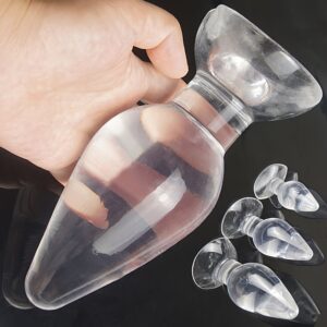 1pc Transparent Anal Butt Plug Trainer - Suction Cup Design for Safe & Hygienic Use, Durable TPE Material, No Power Needed, Perfect for Prostate Massage & Anal Training, Anal Plugs For Men, Anal Plugs For Women, Anal Plugs For Men Large