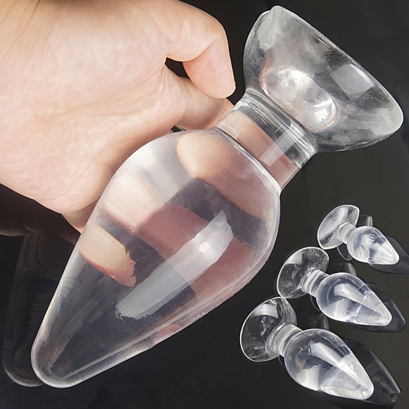 1pc Transparent Anal Butt Plug Trainer - Suction Cup Design for Safe & Hygienic…
