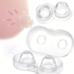 Silicone Sucking Nipple Toys Female Sex Toys, Transparent Nipple Sucker with Travel Case for BDSM Hands-Free Nipple Stimulation Sex Things for Couples Kinky Portable Sexual Pleasure Tools for Women