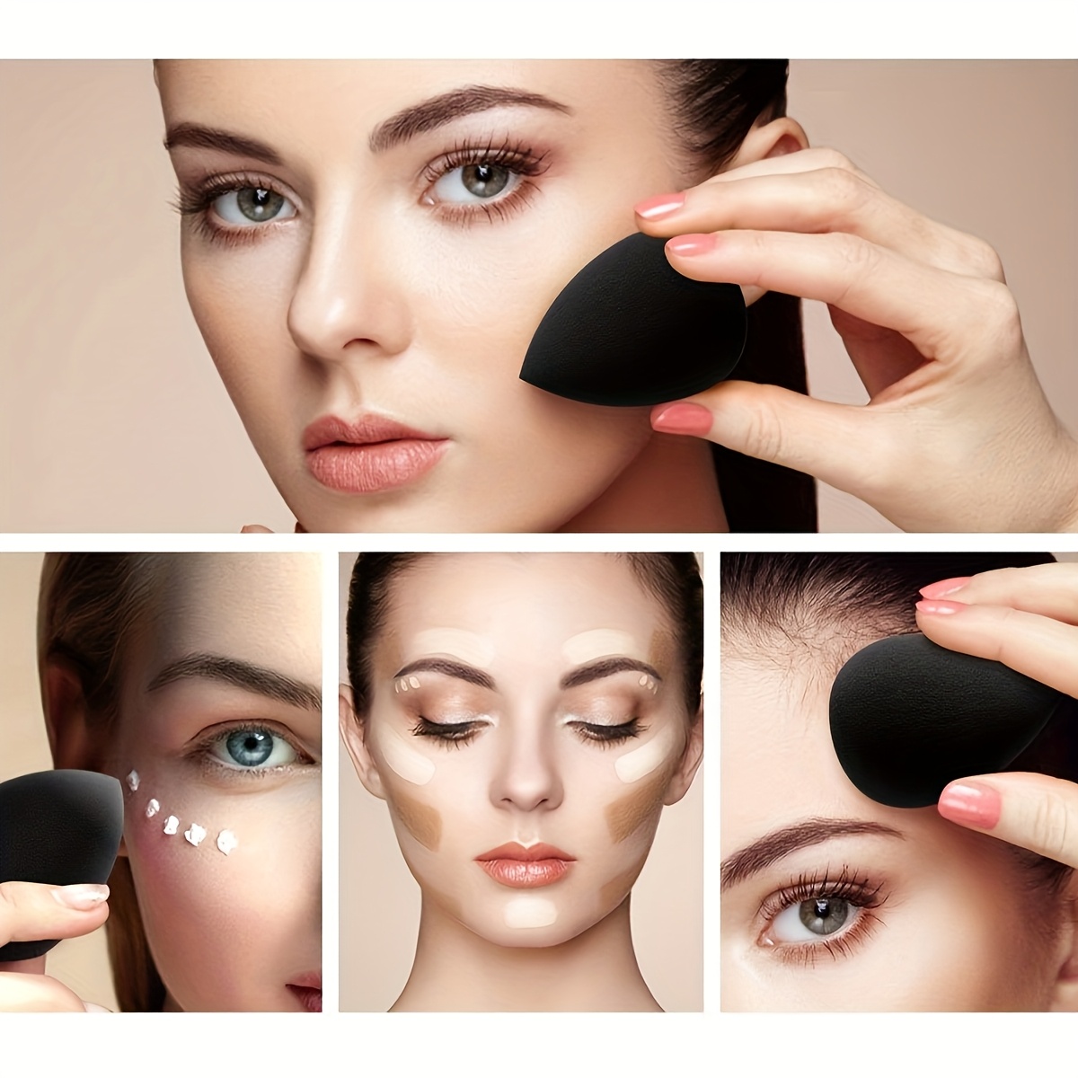 47pcs Professional Makeup Brush & Contour/Concealer Sponge Kit - Expandable Case with Retractable Brushes, Super Soft Nylon Bristles Suitable for Foundation, Powder, Highlight, Eyeshadow - Full-Size Travel-Friendly Beauty Set for Beginners & Pros - Image 3