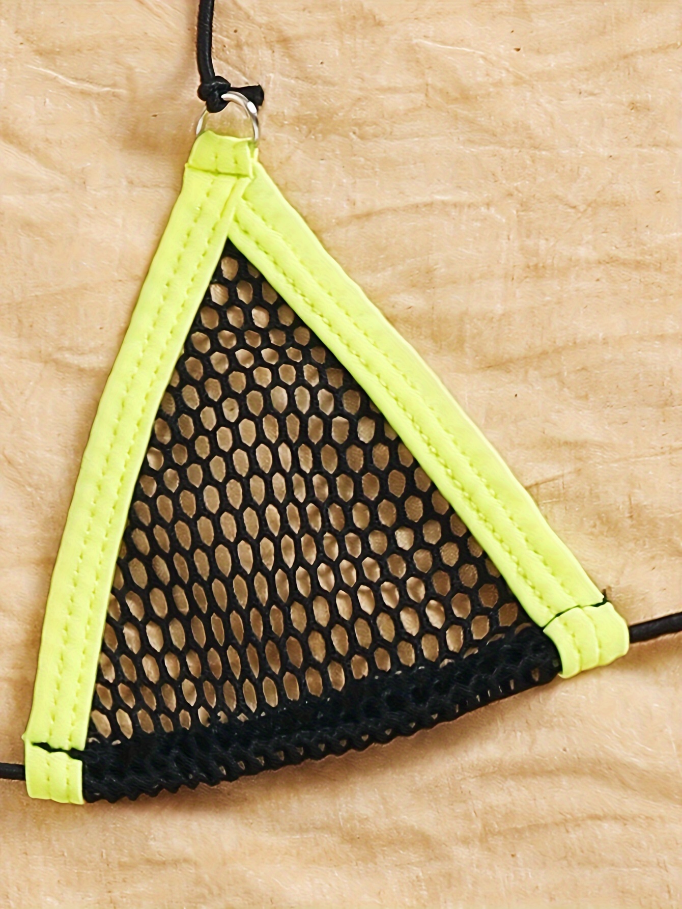 Sexy Color-Block Lingerie Set for Women: Strapless Bra, Thong, and Garter Belt with Adjustable Straps - Black & Neon Green, Sexy Lingerie, Intimate Apparel, Bold Fashion, Elegant Design - Image 3