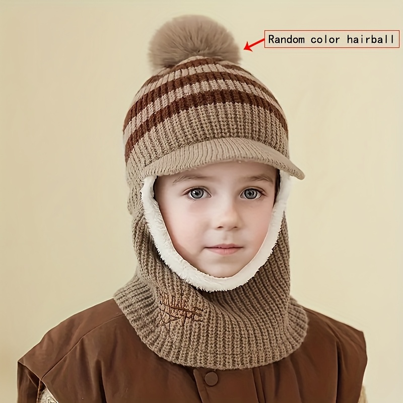 Mask Hat - Full Face & Neck Protection, Half-Face/Full-Face Options, Soft Warm Winter Wear for Boys & Girls 2-8 Years, Lightweight for Skiing,, Outdoor Activities (Grey/Black) - Easy On - Image 9