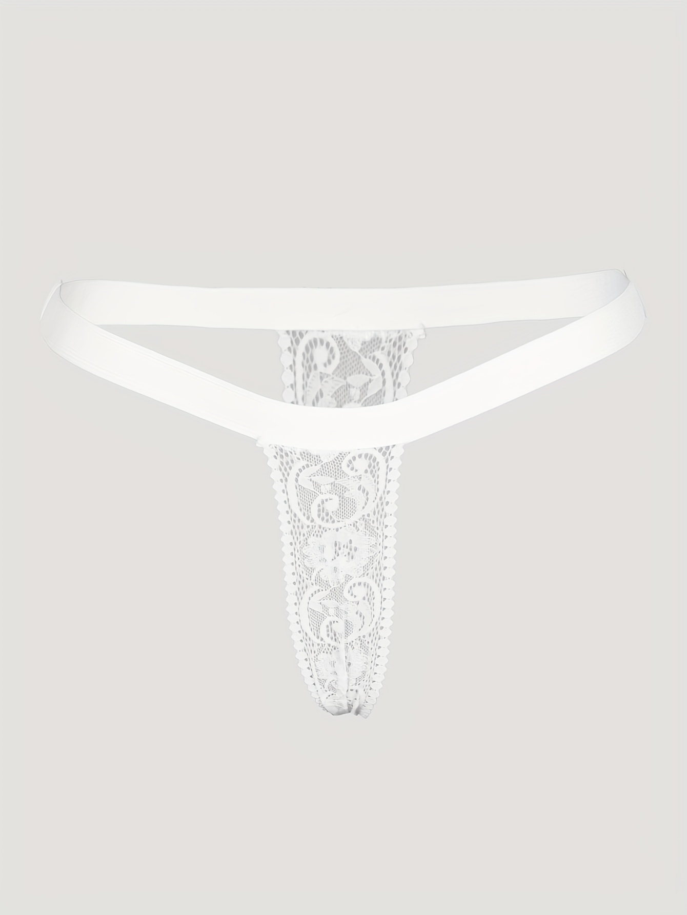 Ladies' Sexy Elastic Thong with Lace And Nylon Straps, Low-Rise Intimate Underwear. - Image 3