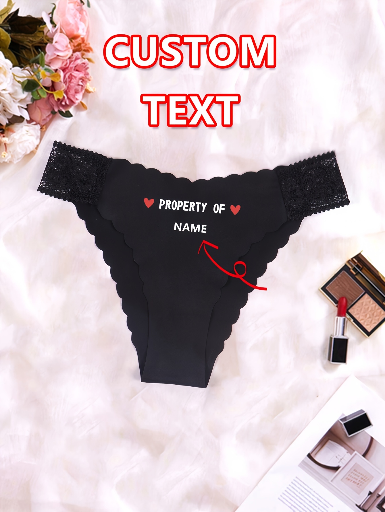 Custom Women'S Comfortable Briefs with Customized Letter Name | Sexy Alphabet Pattern, Perfect for Adults - Image 4