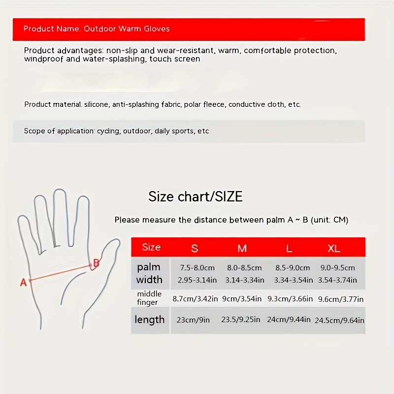 A Set of Insulated, Cozy, Wind-Resistant Gloves Designed for Touchscreen Functionality - Unisex Winter Gloves with a Thick Fleece Interior, Compatible with Touchscreens, And Machine Washable - Ideal for Cycling, Skiing, And Motorcycling - Perfect fo - Image 3