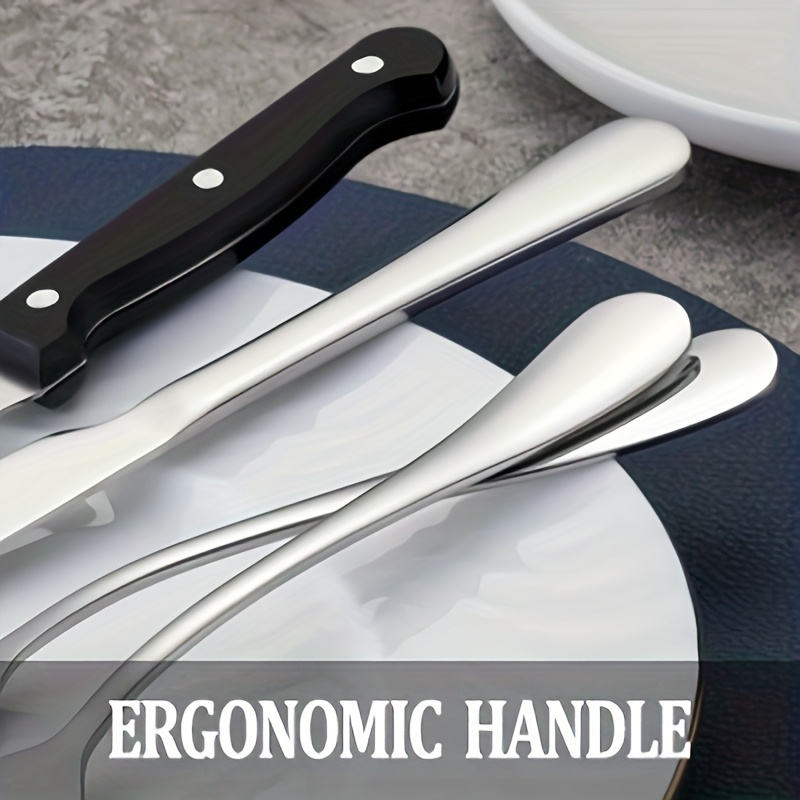 49pcs Silverware Sets with Steak Knives And Organizer, Includes Stainless Steel Knife Spoon And Fork, Dishwasher Safe Flatware Sets Service for 8, Cutery Sets with Tray for Kitchen - Image 10