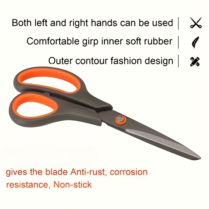 Scissors with a Soft Grip And Stainless Steel Blades - Ergonomic Design, Available in Various Colors, Suitable for, School, And Home Use - Durable Metal Construction for Cutting, School Supplies, Modern Scissors. - Image 3