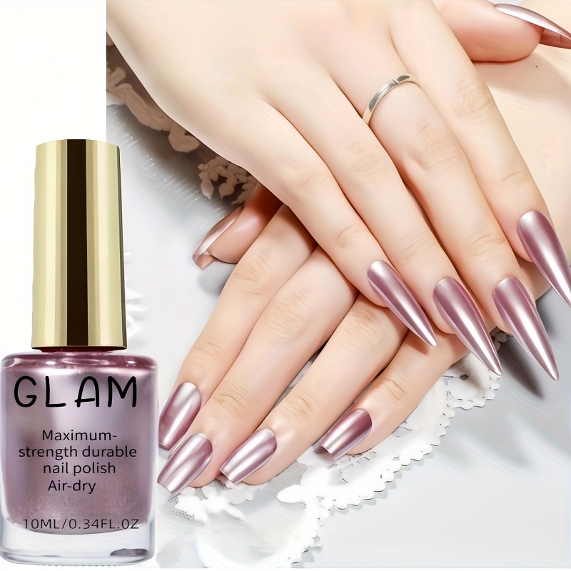 CLAM Premium Rose Golden Nail Polish - Quick-drying Natural Nail Art with Long-lasting Shine, Nail Strengthener for All Hands and Feet, Salon-quality Nail Design, Enhances Nail Toughness, Nail Art Supplies, Nail Technician Accessories, High-end - Image 3