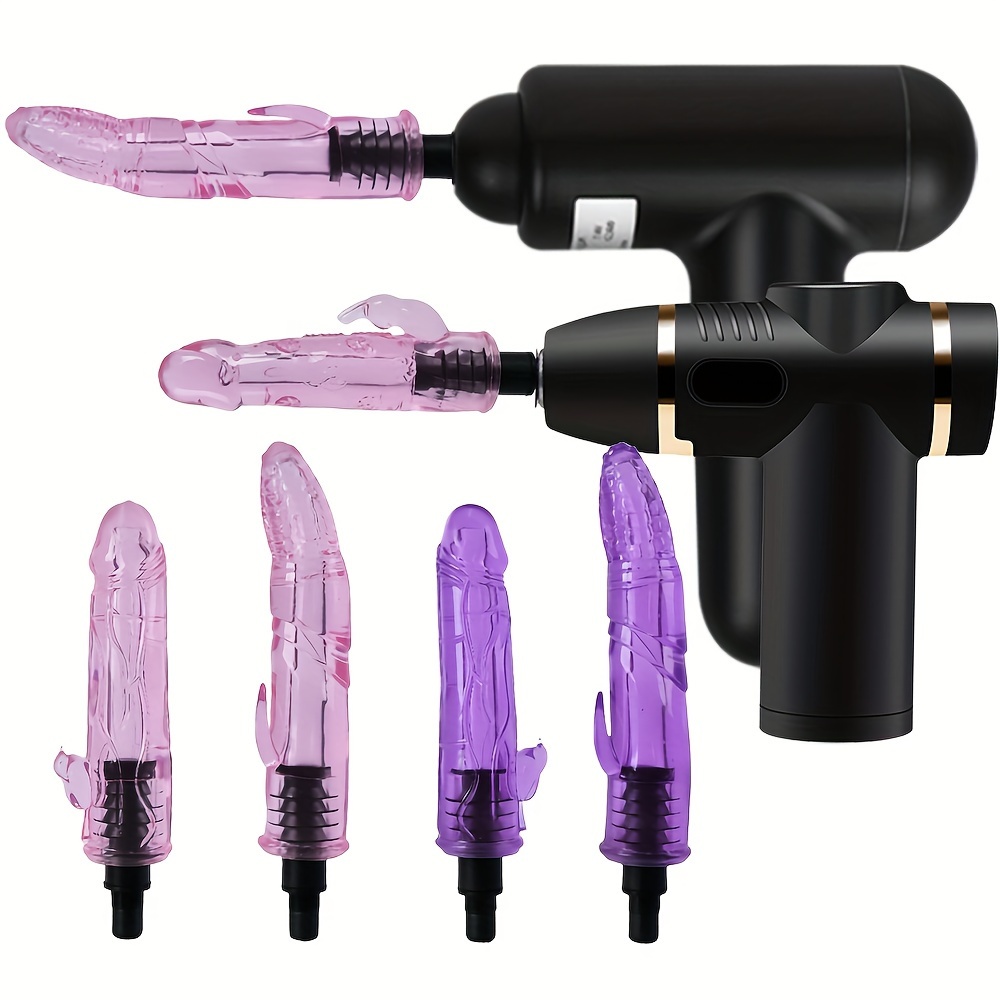 Women's silicone creative fascia gun long massage head, portable massage accessories massage gun modified silicone Adult sex toys, massager muscle relaxation massage 12-13mm 18-19mm adapter, no fascia gun - Image 6