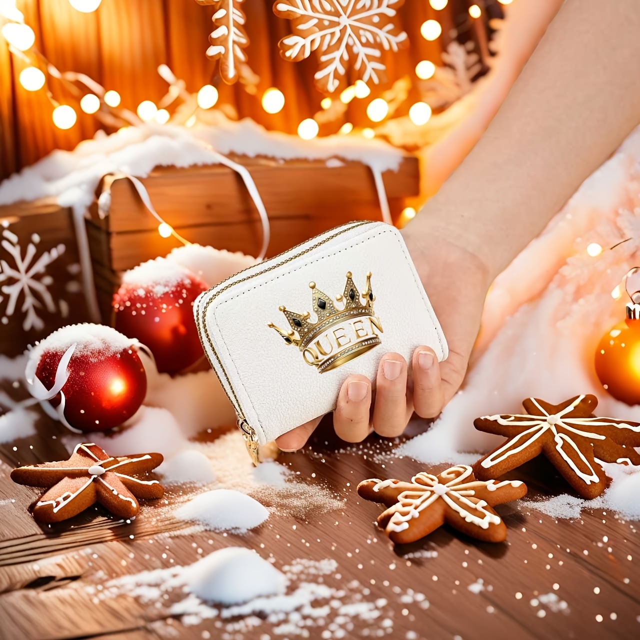 Women' Queen Crown Wallet - Thickened Zipper Wallet with Multiple Card Slots, Compact Coin Purse Suitable for, College, - Stylish & Functional Money Holder - Image 3