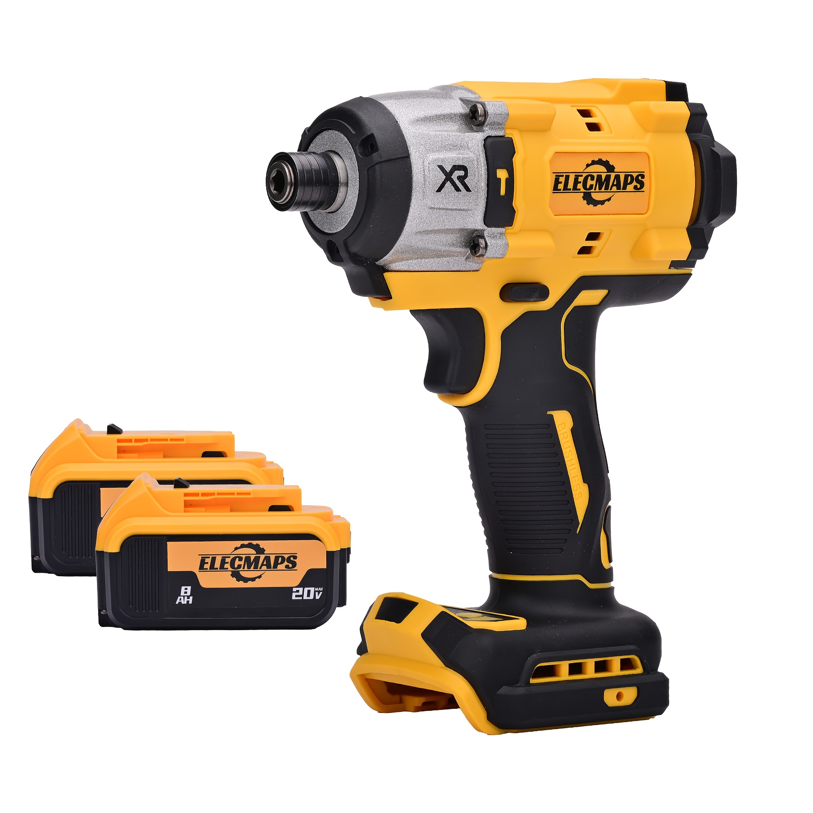 Brushless Impact Driver & Hammer Drill Combo Kit for Dewalt 20V Batteries - Cordless Lithium-Ion Tool Set with High-Capacity Batteries, Ergonomic Grip & Compact Case for Auto Repair, Home Improvement - Image 6