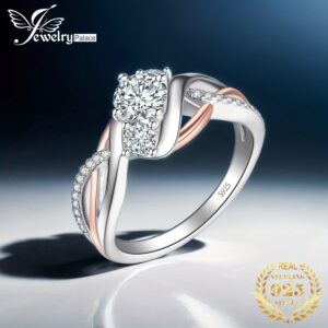 925 Sterling Silver Infinity Wedding Ring - 3 Stone, Round Cut Cubic, Bridal Set for Women, 1pc