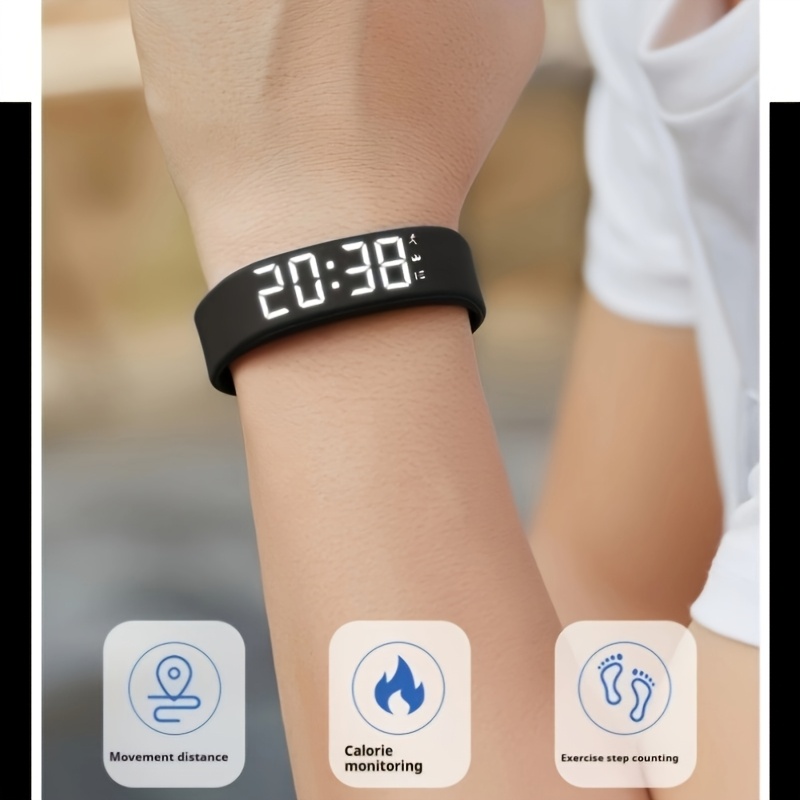 2025 New Multifunctional Simple Fashion Unisex Electronic Watch with Alarm Clock, Pedometer, Timer, Luminous, Senseless Wear Fashion Sports Multifunctional Wristwatch Holiday Gift, Suitable for Any Scene - Send a Hand Rope A - Image 2