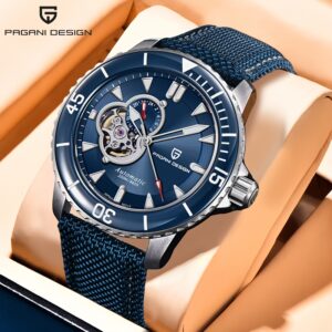 PAGANI DESIGN Men'S Watch, Fully Automatic Mechanical Watch, Stainless Steel, Stylish Luminous Men'S Watch - NH39A Movement, Without Battery