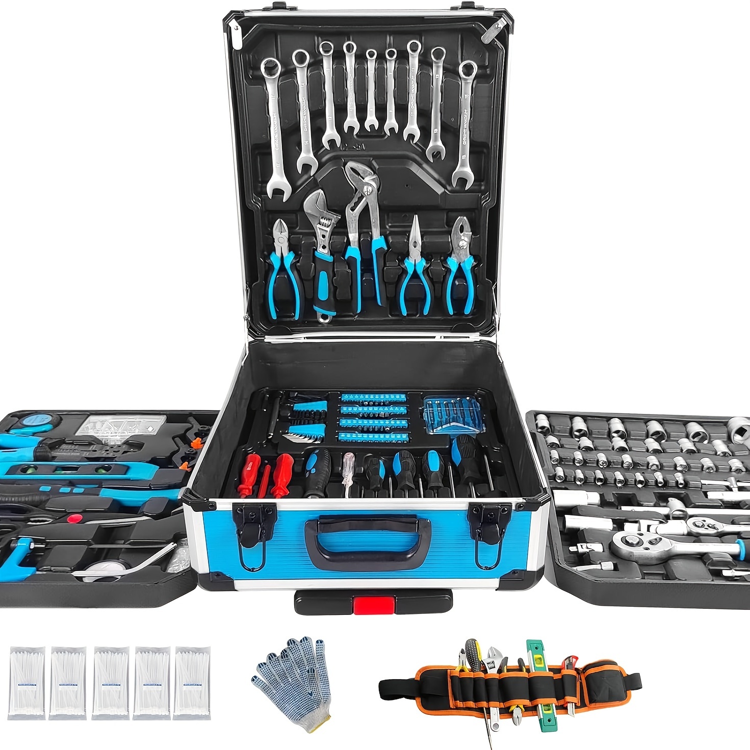 799pcs Tool Sets for Men, Tool Box with Tools, Tool Kit with Rolling Tool Box, Complete Tool Box Set, Household Tool Set, Aluminum Trolley Case Tool Setas, Gift On Father's Day - Image 12