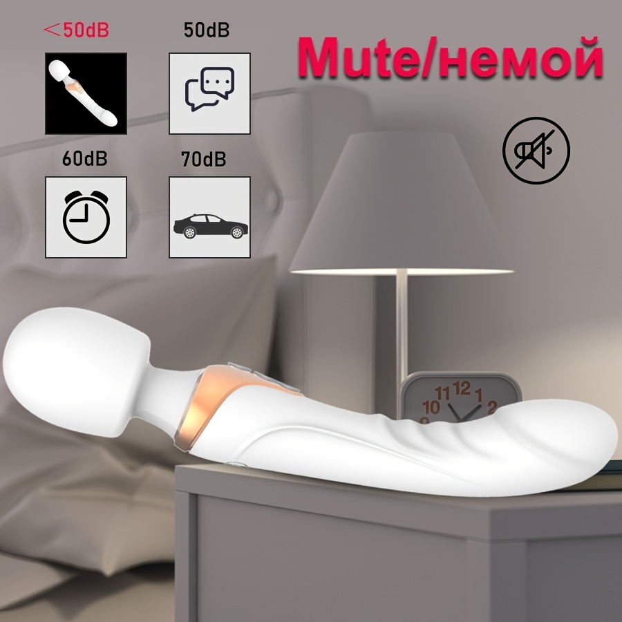 AV Vibrator Two-head Vibratory Sex Toy Powerful Vibratory Dildo Clitoral Stimul…